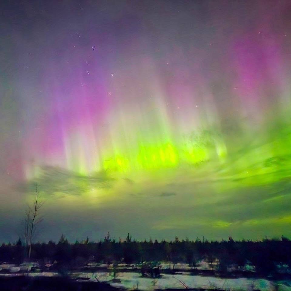 Чудеса природы: полярное сияние наблюдали жители разных регионов России сегодня ночью Чудеса природы: полярное сияние наблюдали жители разных регионов России сегодня ночью