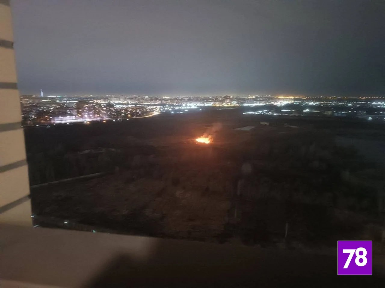 На севере Кудрово случился пожар