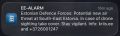 В Эстонии снова объявили тревогу из-за дронов