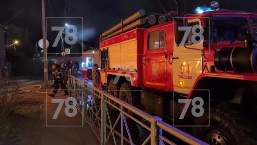 Спасатели ликвидировали пожар на Английской улице в Мурино