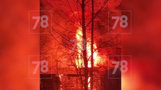 В Выборге пожарные потушили огонь в частном доме