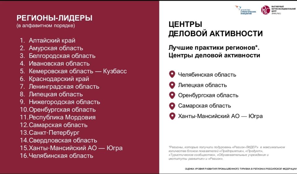 Ленинградская область — в ТОПе регионов — лидеров промышленного туризма Ленинградская область — в ТОПе регионов — лидеров промышленного туризма