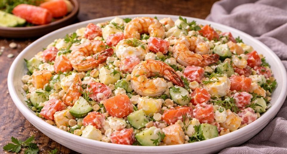 Вкусный и легкий салат «Заморский»: морские угощения для любого стола