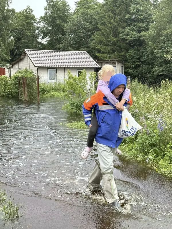 Уровень воды снижается после подтопления в Ломоносовском районе Уровень воды снижается после подтопления в Ломоносовском районе