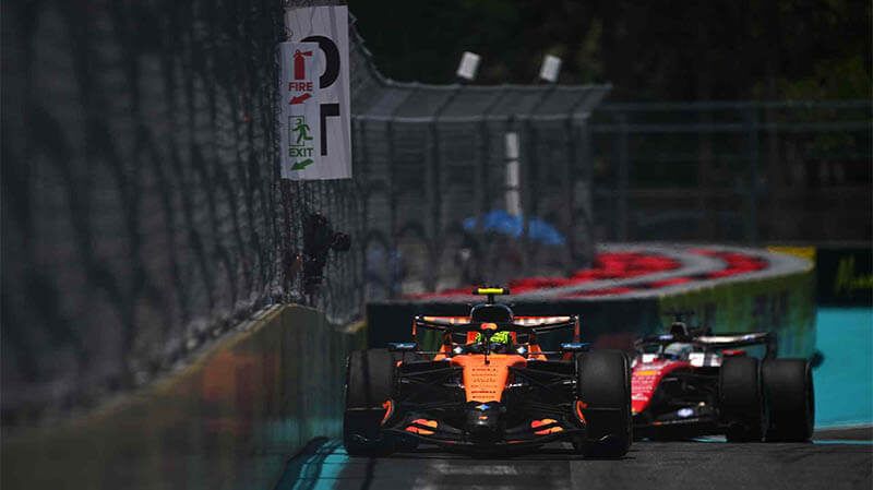 Шарль Леклер о скачке McLaren в Майами: команда впечатлила обновлениями