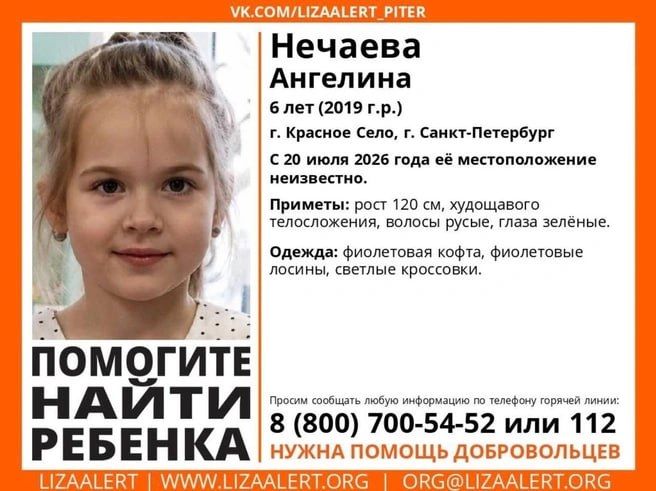 Шестилетняя девочка пропала в Красном Селе накануне
