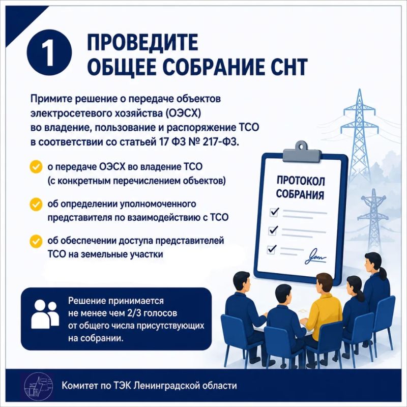 Как СНТ передать электросети сетевой организации? Как СНТ передать электросети сетевой организации?