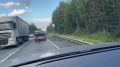 Фура вылетела в кювет на Мурманском шоссе