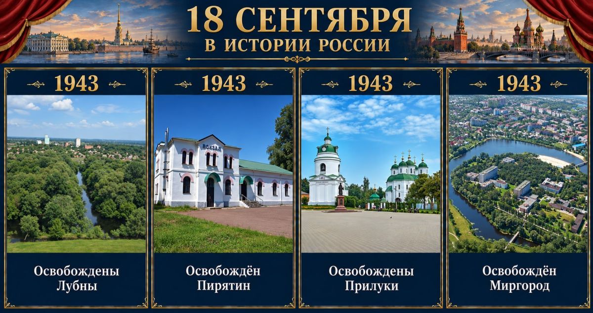 18 сентября в истории России 18 сентября в истории России