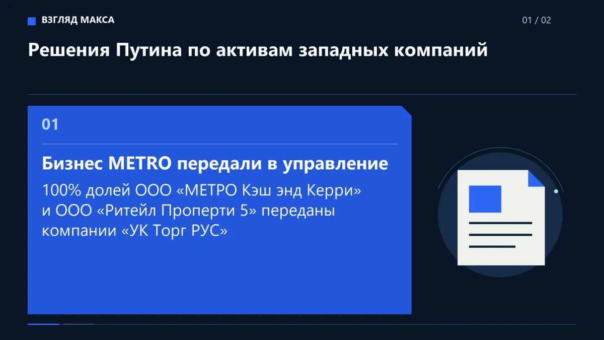 Президент России Владимир Путин 28 сентября принял два решения в отношении российских активов крупных западных компаний