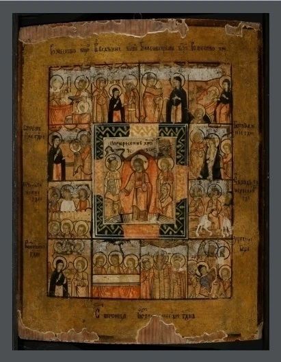 В Ленобласти отреставрировали икону Воскресение Христово с 12-ю клеймами